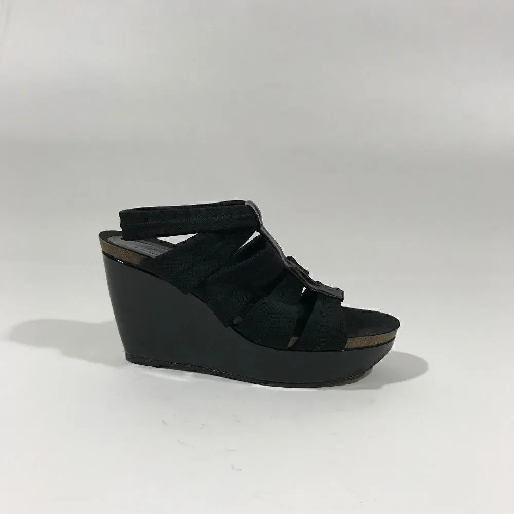Donald J Pliner Mesh/Elastic Patent Platform Wedge